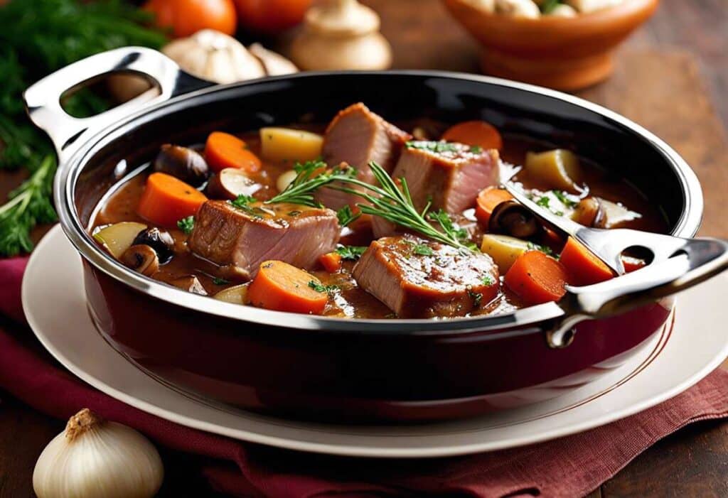 1722592837 mijote de porc en cocotte a la sauce bourguignonne recette traditionnelle 1024x701